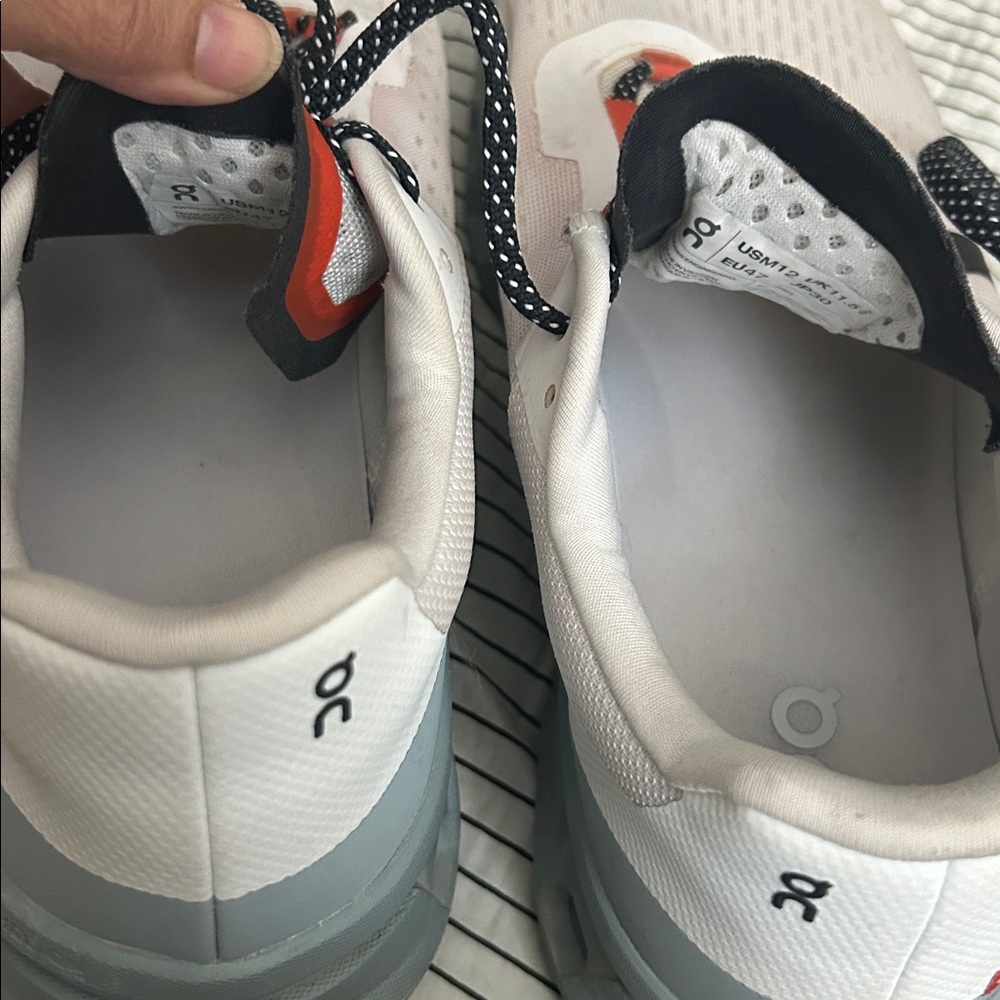 On cloud monster  2 Running White and Blue Sneakers with Red Accents - Picture 7 of 12